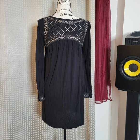 French Collection Black Sequins Tunic Top - Size XS - Picture 3 of 11